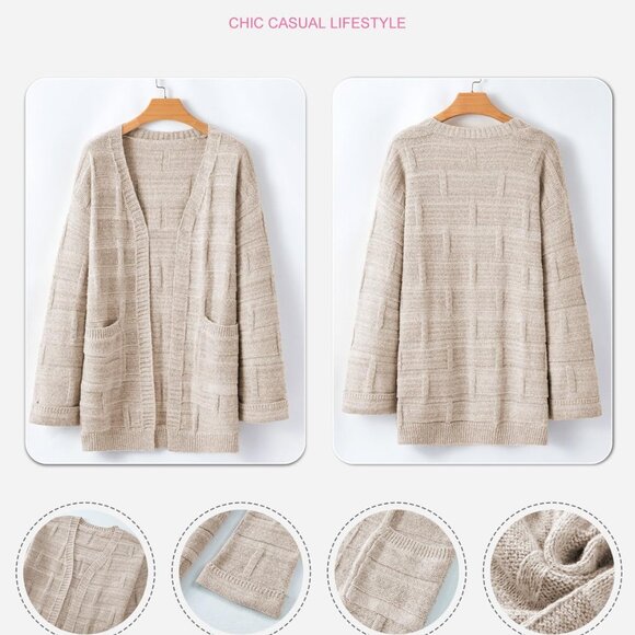 SHEWIN Cardigan Sweaters for Women Trendy Casual Long Sleeve, SM - Picture 5 of 5